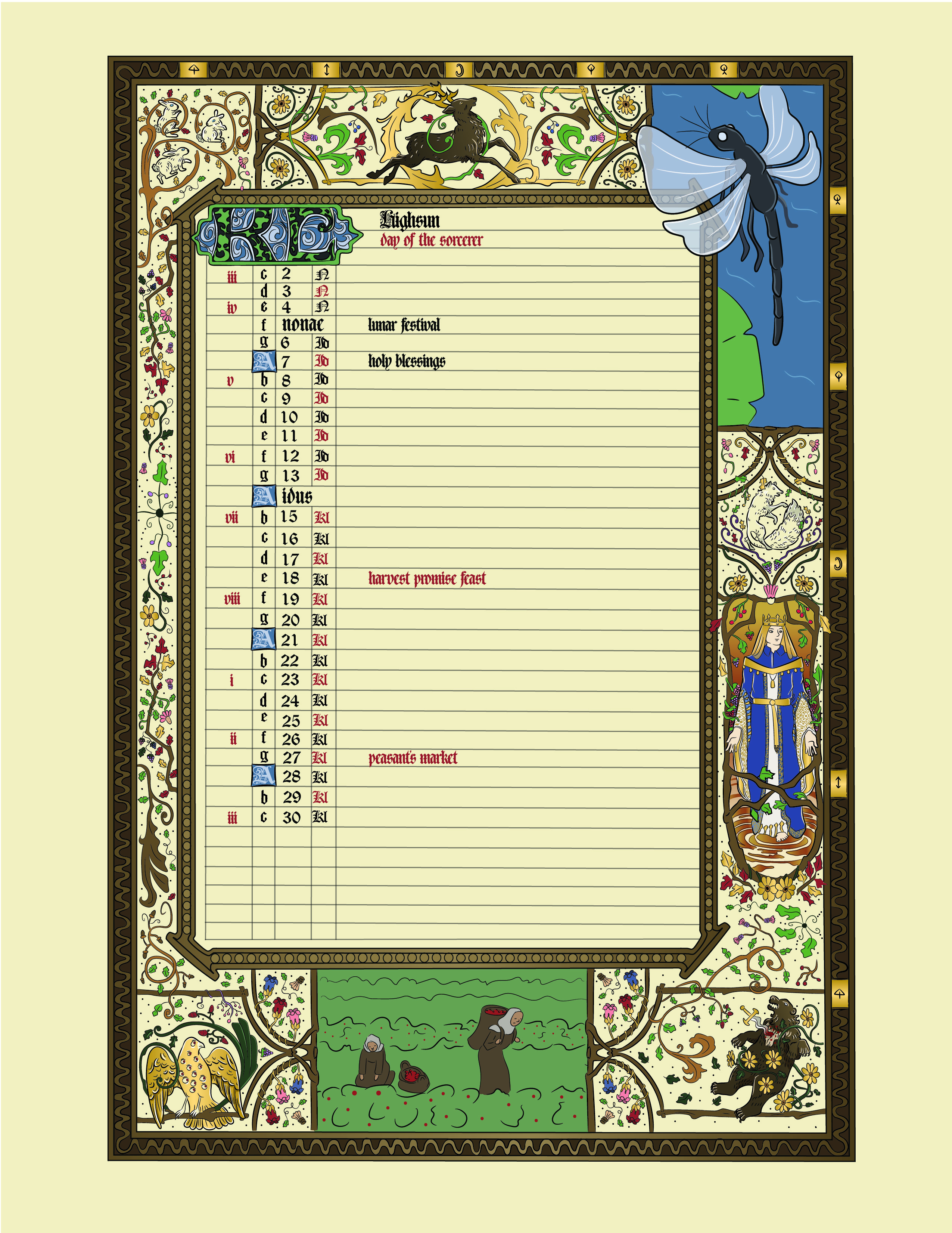 June calendar design